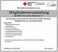 Einladung Mitgliederversammlung 2026