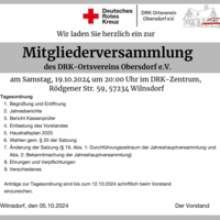Einladung Mitgliederversammlung 2024